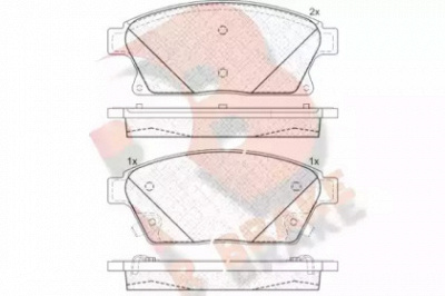 R BRAKE rb1939 -  Комплект тормозных колодок, дисковый тормоз